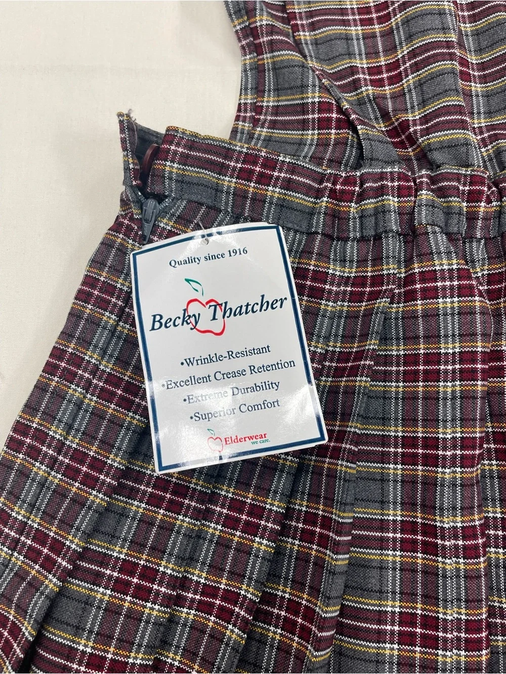 Kids Burgundy Plaid Button-Down Dress Shirt